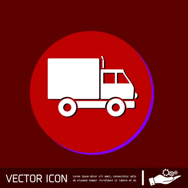 Camion. Icône logistique — Image vectorielle