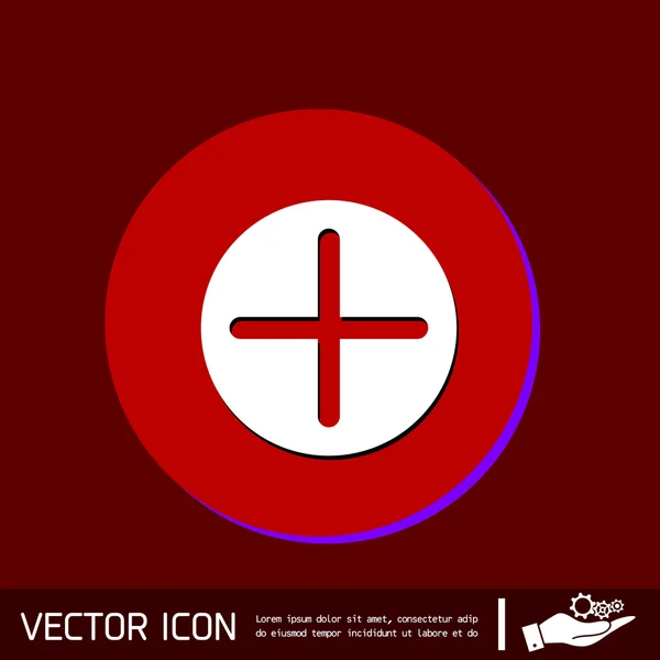 Más icono de signo — Vector de stock