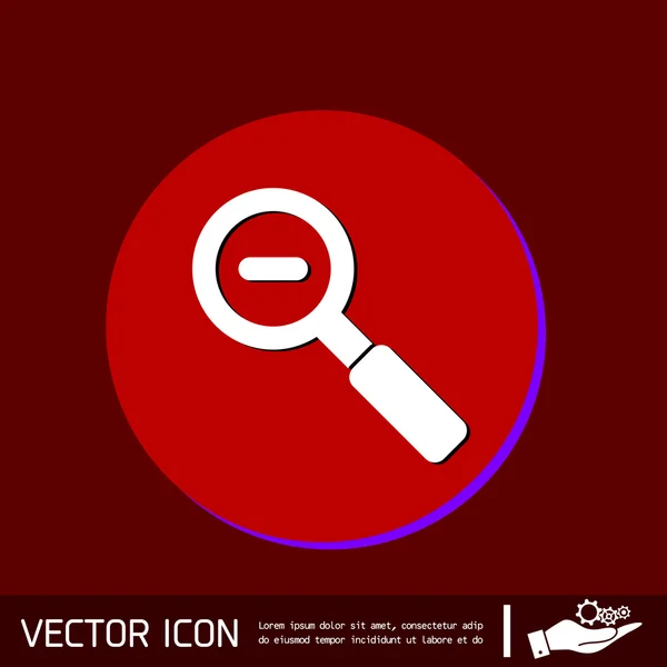 Icono de reducción de lupa — Vector de stock