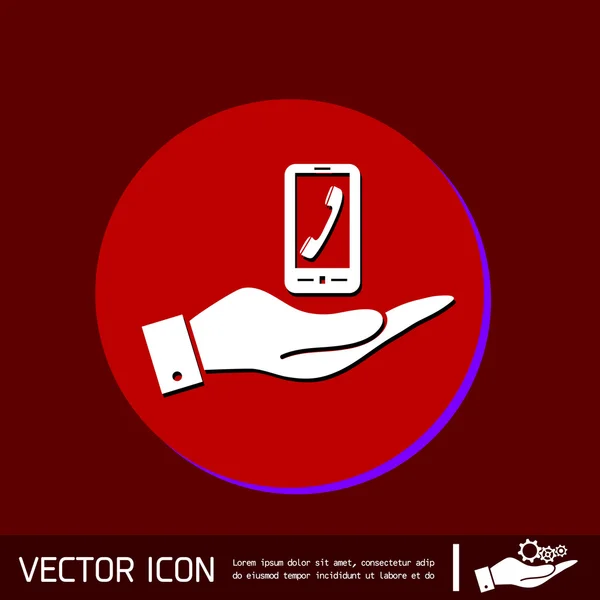 Hand holding smartphone — Stock Vector