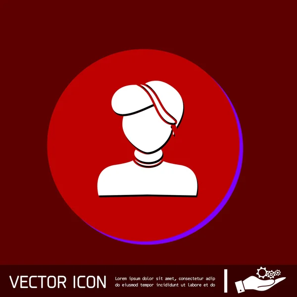 Avatar of woman icon — Stock Vector