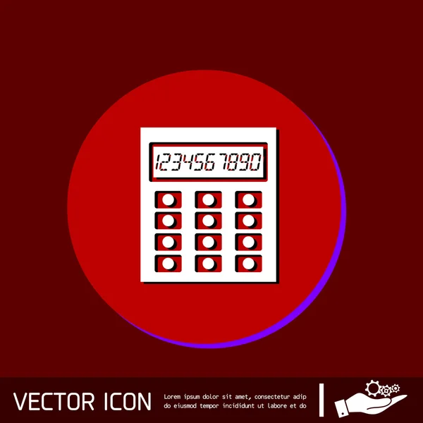 Calculadora. ícone de sinal de escritório — Vetor de Stock