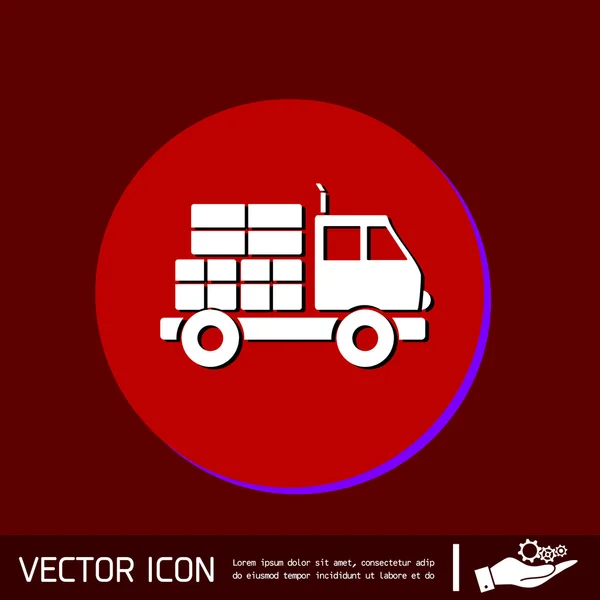 Camion. Icône logistique — Image vectorielle