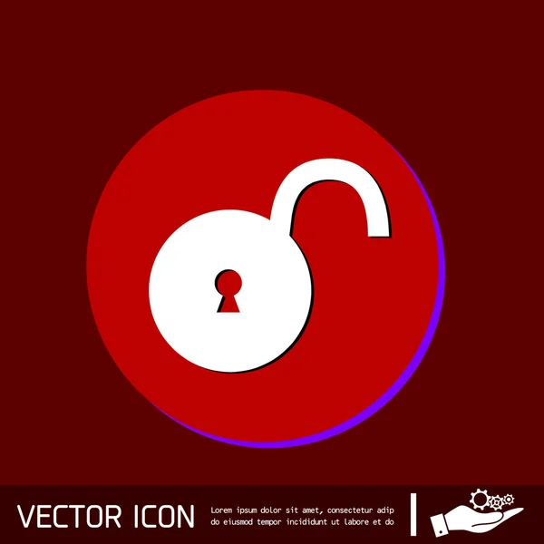 Icono del símbolo del candado — Vector de stock