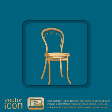 mobilya sandalye simgesi.