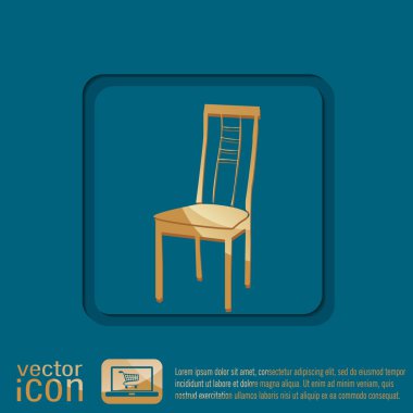 mobilya sandalye simgesi.