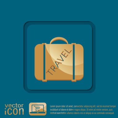 Bavul seyahat için sembolü