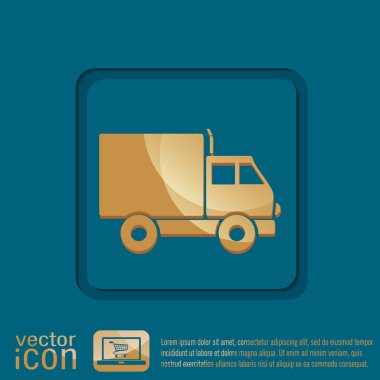 kamyon. Lojistik simgesi