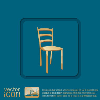 mobilya sandalye simgesi.