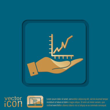 Grafik diyagramı şekil tutan el