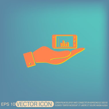 El tutma smartphone diyagramı ile.