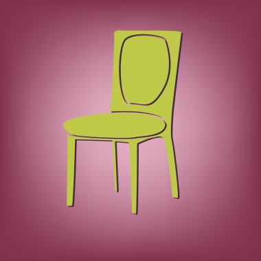 mobilya sandalye simgesi.