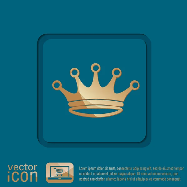 Classic crown icon — стоковый вектор
