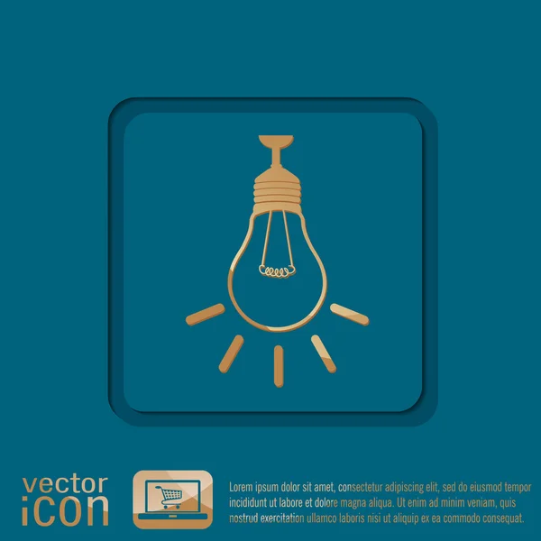 Icono de lámpara incandescente — Archivo Imágenes Vectoriales
