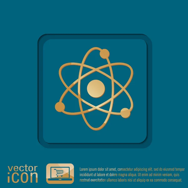 Atoom, molecuul pictogram — Stockvector