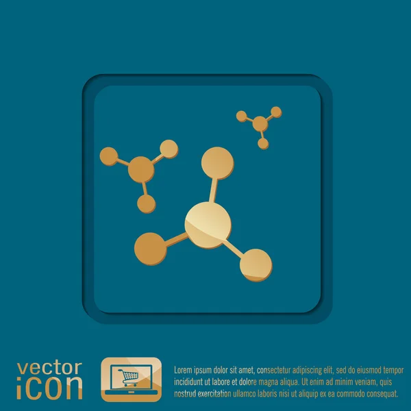 Atome, icône de molécule — Image vectorielle