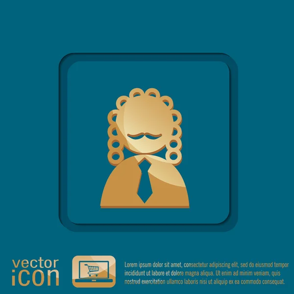 Judge icon avatar — Stock Vector