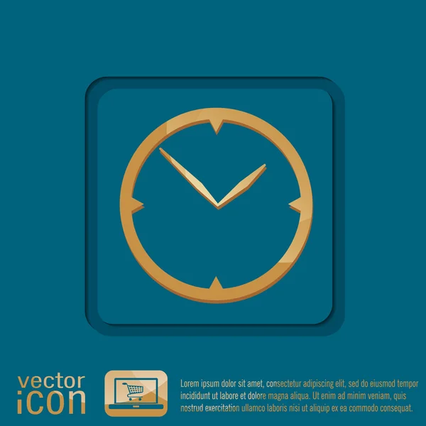 Klok, pictogram horloge — Stockvector