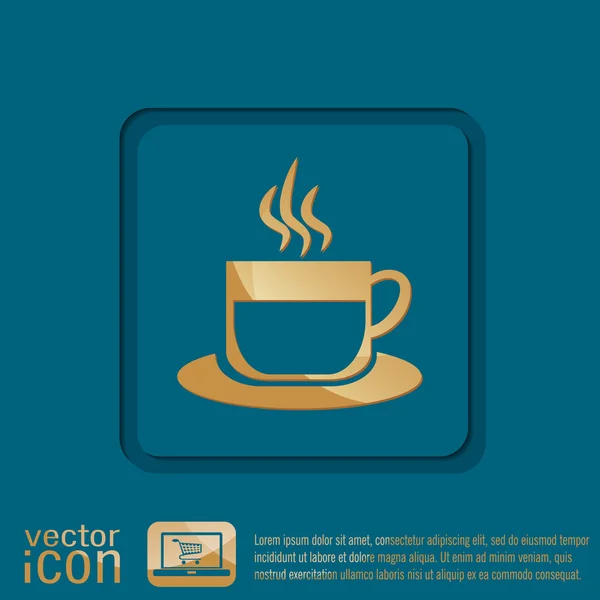 Tasse de café icône. — Image vectorielle