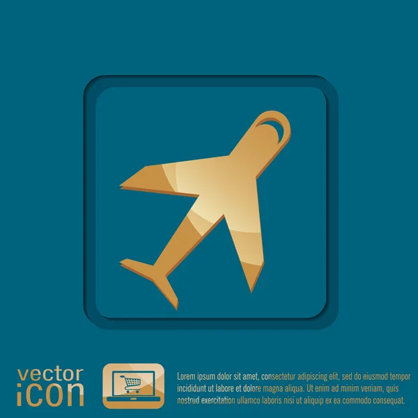 Icône symbole avion — Image vectorielle