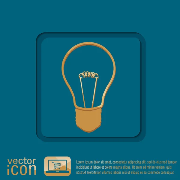 Icône lampe incandescente — Image vectorielle