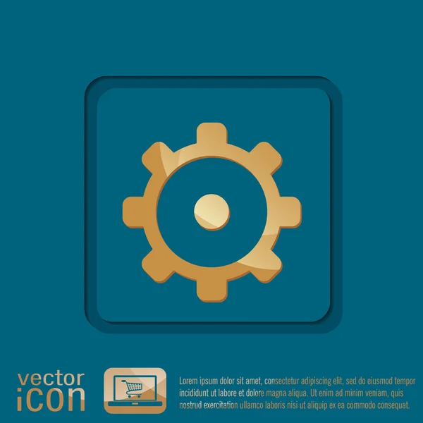 Cogwheel setting and repair icon — Stock Vector