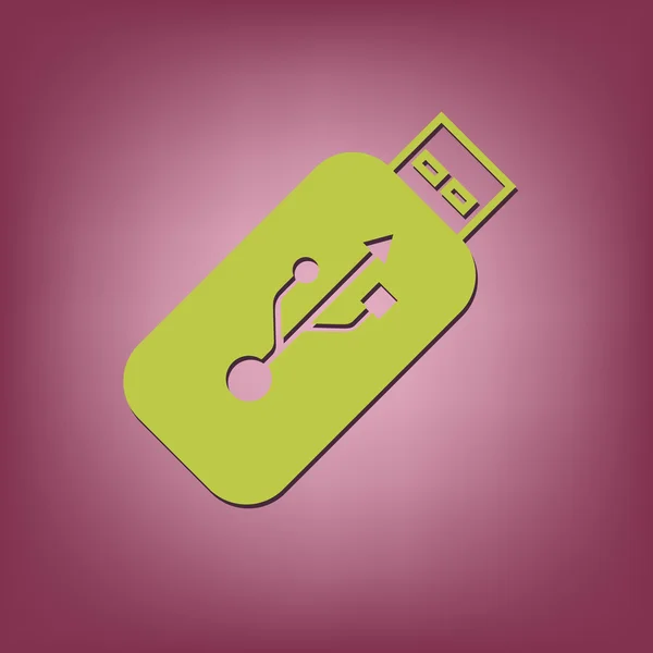 USB flash pictogram schijf — Stockvector