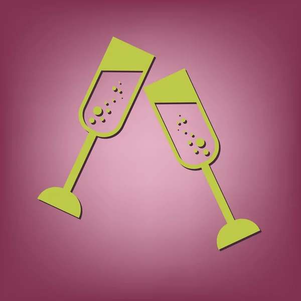 Champagne glass icon — Stock Vector