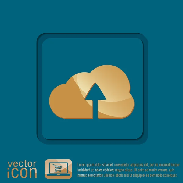 Cloud-Downloadsymbol — Stockvektor