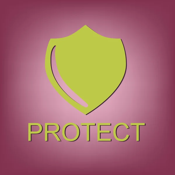 Escudo símbolo de protección . — Vector de stock