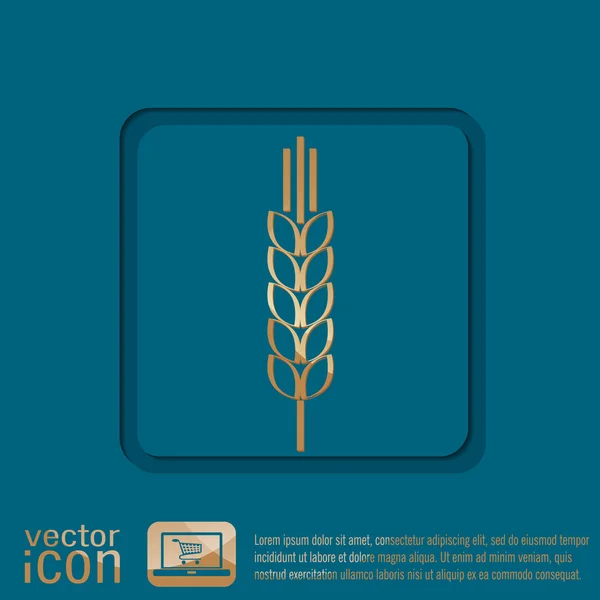 Épi de blé oreilles icône — Image vectorielle