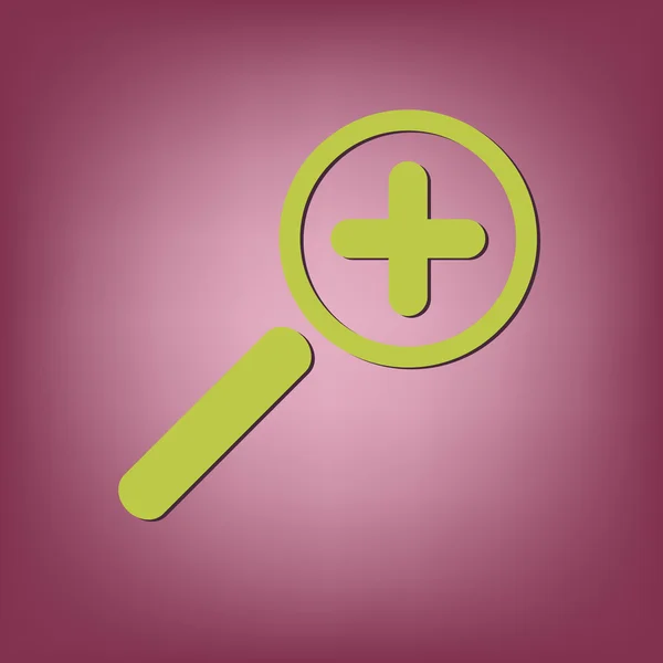 Magnifier increase icon — Stock Vector