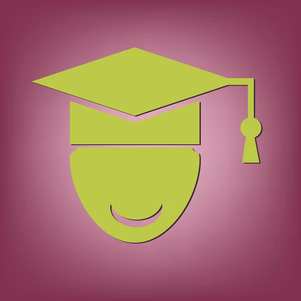 Graduado sombrero avatar — Vector de stock