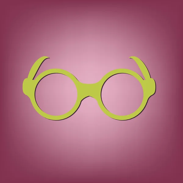 Icono de gafas en morado — Vector de stock