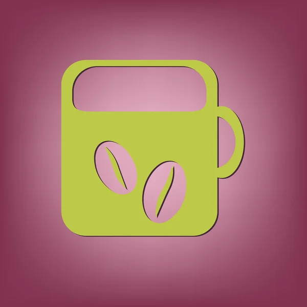 Icona simbolo tazza di caffè . — Vettoriale Stock
