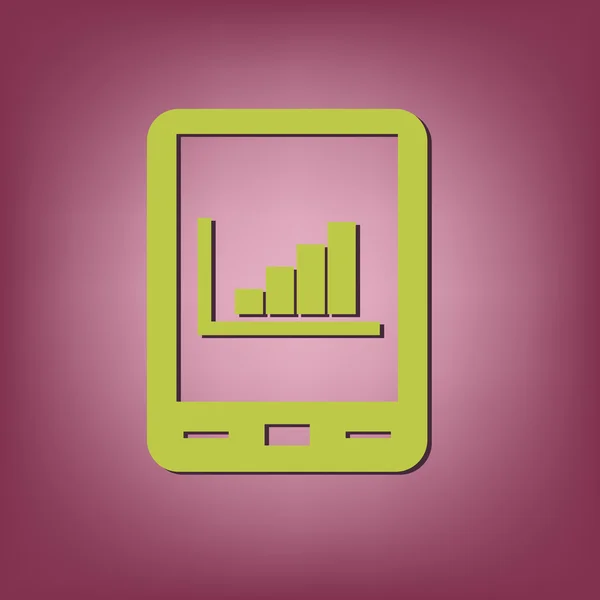 Tablet-Pad mit Diagramm. — Stockvektor