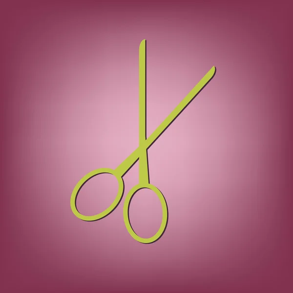 Знак парикмахерской с ножницами — стоковый вектор