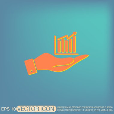 Grafik diyagramı şekil tutan el