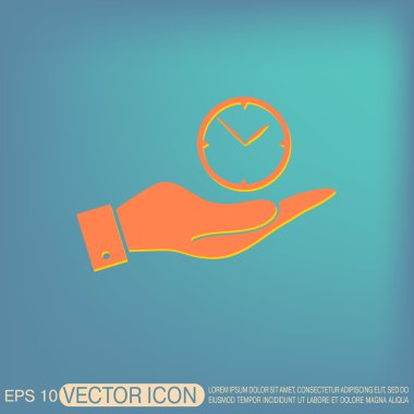 El ele tutuşan saat simgesi