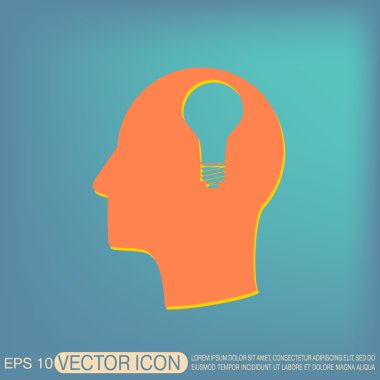 Siluet simge kafa mi