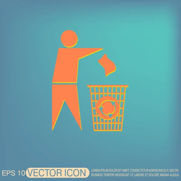 Do not litter icon — Stock Vector