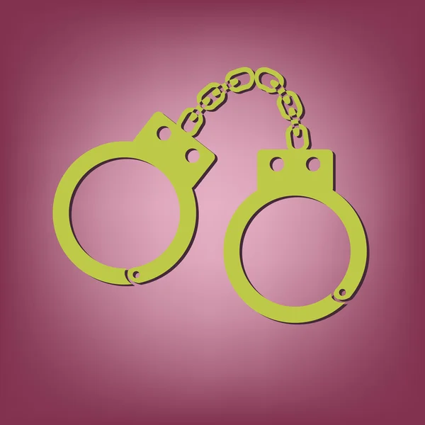 Handcuffs symbol of justice — Stock Vector