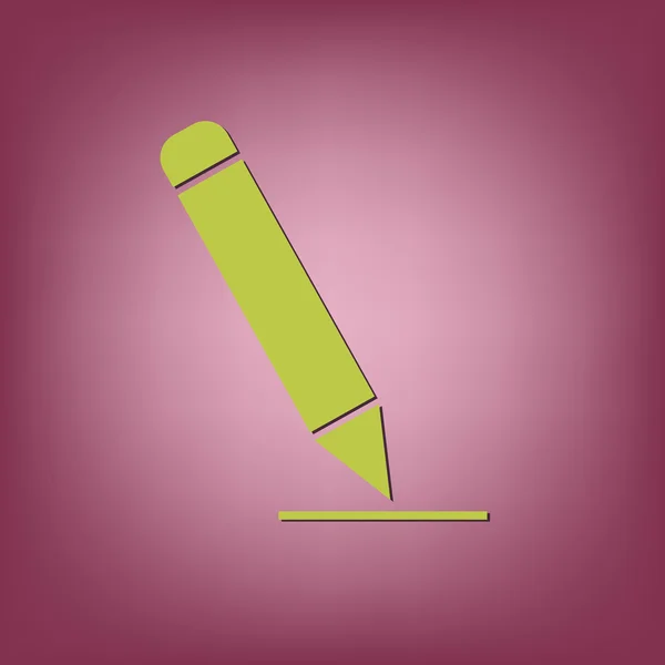 Escritura a pluma o lápiz en hoja . — Vector de stock