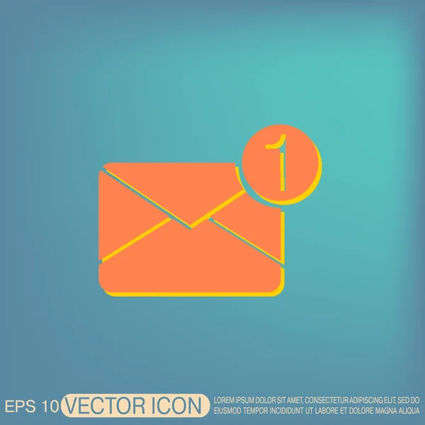 Postal envelope e-mail symbol — Stock Vector