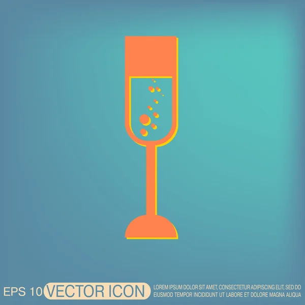 Champagne glass icon — Stock Vector