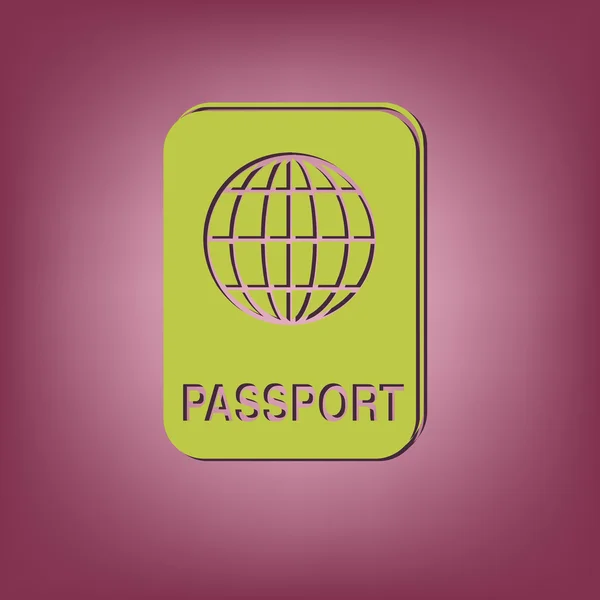 Icono de pasaporte internacional — Vector de stock