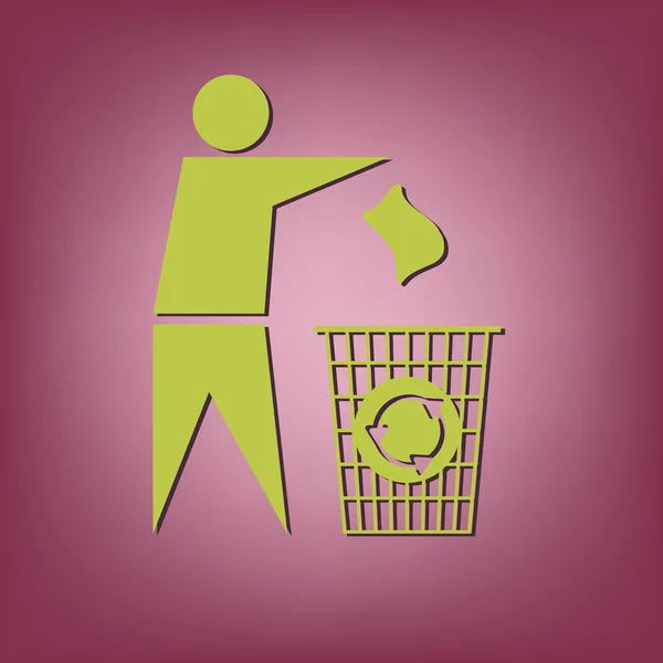 Do not litter icon — Stock Vector