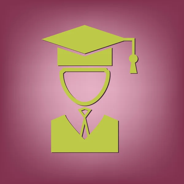 Graduado sombrero avatar — Vector de stock