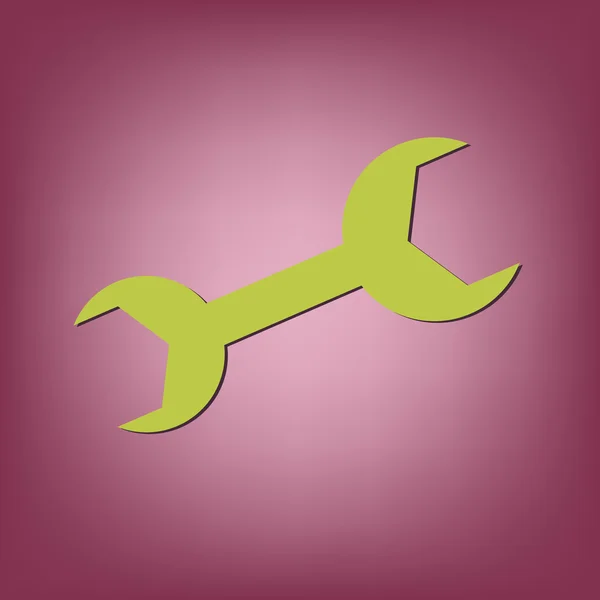 Llave, icono de configuración de símbolo — Vector de stock