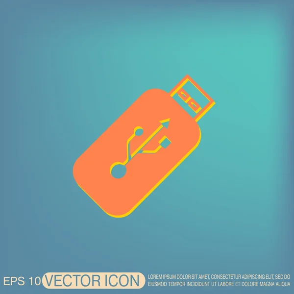 Usb flash icon disk — Stock Vector